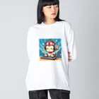 おふざけの日本猿のDJ Big Long Sleeve T-Shirt