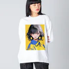 yanagi029のワイシャツ女子 ビッグシルエットロングスリーブTシャツ