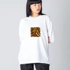 青林檎の勝利の虎柄！ Big Long Sleeve T-Shirt