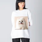 LALAの白ポメグッズ Big Long Sleeve T-Shirt