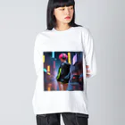 shiba9のCyber Girl ビッグシルエットロングスリーブTシャツ