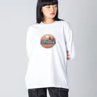 ファンシーTシャツ屋のアウトドアーワッペン夕日 Big Long Sleeve T-Shirt