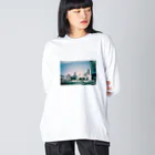 アシアタのEchoSpace_01 Big Long Sleeve T-Shirt