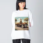 Sone Factoryのアメ車うさぎ ビッグシルエットロングスリーブTシャツ