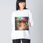 jampackの【風景】寺院 Big Long Sleeve T-Shirt