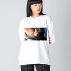 金運招福オフィシャルショップの金運招きネコのゆず Big Long Sleeve T-Shirt