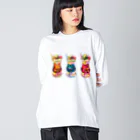 しゃけどうふの可愛いクリームソーダ Big Long Sleeve T-Shirt