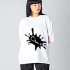 Our.s SUZURI店のOur.s とびちるビックインク風ロゴ Big Long Sleeve T-Shirt