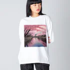 　Mtスペースの#日本桜 ビッグシルエットロングスリーブTシャツ