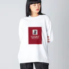 猫絵師のあべさん10万人記念　黒猫クロちゃん Big Long Sleeve T-Shirt