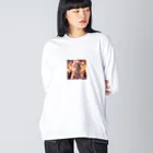 シルバームーンコーストの銀髪美女 シリーズ2 in 花火大会 Big Long Sleeve T-Shirt