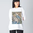 世界美術商店のピカソの肖像画 / Portrait of Pablo Picasso ビッグシルエットロングスリーブTシャツ