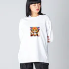 Zeeeebraのにゃんピー ビッグシルエットロングスリーブTシャツ