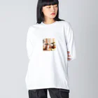 ベルギービールバー麦酒本舗公式グッズのラーメン猫２ Big Long Sleeve T-Shirt