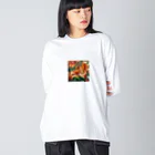 neat55のユリの香り高い花 Big Long Sleeve T-Shirt