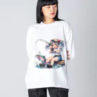 チェリモヤの釣り女子 ツリガール 01 Big Long Sleeve T-Shirt