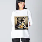 ELDADYのお疲れネコちゃんテキーラでサルー！ Big Long Sleeve T-Shirt