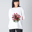 24_Redpink  visual calendarのRedpink 26 Roses ビッグシルエットロングスリーブTシャツ