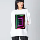 Association Against Mirroring SelfiesのAbstract_Neonsign Big Long Sleeve T-Shirt