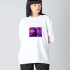 wkb777のくまのぬいぐるみと女性 Big Long Sleeve T-Shirt