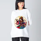 manyou-lab_Ukiyo-eの浮世絵 ド派手侍 Ukiyoe Flamboyant Samurai [UDS-DL-SR001-0003] Big Long Sleeve T-Shirt