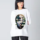 arashi023の蓮花の少女 ビッグシルエットロングスリーブTシャツ