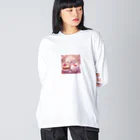 amxafukのふわふわマシュマロかわいいプリン Big Long Sleeve T-Shirt