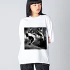 狼ショップの狼王の轟く咆哮 Big Long Sleeve T-Shirt