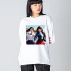 あかいはちのダンス ビッグシルエットロングスリーブTシャツ