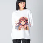 美少女アイテム専門店の美少女⑤ Big Long Sleeve T-Shirt