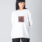 ai美女ショップのワイルドなトカゲ Big Long Sleeve T-Shirt