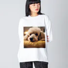 barkcutelyのリラックスプードル ビッグシルエットロングスリーブTシャツ