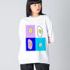 鹿と仏 SHIKA TO HOTOKEのEggs for you. ビッグシルエットロングスリーブTシャツ