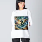 the blue seasonの昇華する霊龍 Big Long Sleeve T-Shirt