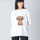 ファンシーTシャツ屋の水玉メガネ柄シャツ Big Long Sleeve T-Shirt