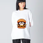 ゆるきゃら製作所のペンギンバーガー ビッグシルエットロングスリーブTシャツ