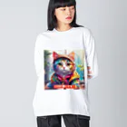 THE NOBLE LIGHTのねこの歌心♪ ビッグシルエットロングスリーブTシャツ