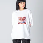 終わらない夢🌈の美しい桜🌸 ビッグシルエットロングスリーブTシャツ