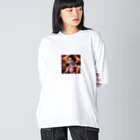 mari0909の【秋田の美しさを纏う凛とした着物姿】 ビッグシルエットロングスリーブTシャツ