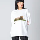 mayura_photoの若いオスライオン Big Long Sleeve T-Shirt