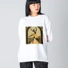 mana美術のバレリーナ#5 ビッグシルエットロングスリーブTシャツ