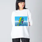 Drecome_Designの【レインボーカラー】おねんね海獺(ラッコ)親子 Big Long Sleeve T-Shirt