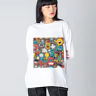 666のユーモアやポップなグッズ2 Big Long Sleeve T-Shirt