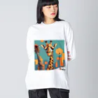 shigeグッズ工房のジャズジラフ Big Long Sleeve T-Shirt