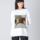 【公式】コンプレックス屋さんのデブが着る前から伸びている：犬ver Big Long Sleeve T-Shirt