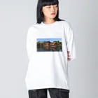 kenty0の平等院鳳凰堂君 ビッグシルエットロングスリーブTシャツ