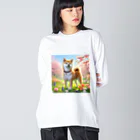 ANTARESの春の柴犬の冒険 Big Long Sleeve T-Shirt