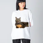 オレはニャン蔵の『猫に小判』オレはニャン蔵 ビッグシルエットロングスリーブTシャツ