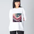 ねこねこねこんのハートさくら Big Long Sleeve T-Shirt