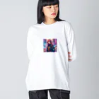 saka7914のサイバー女子 Big Long Sleeve T-Shirt